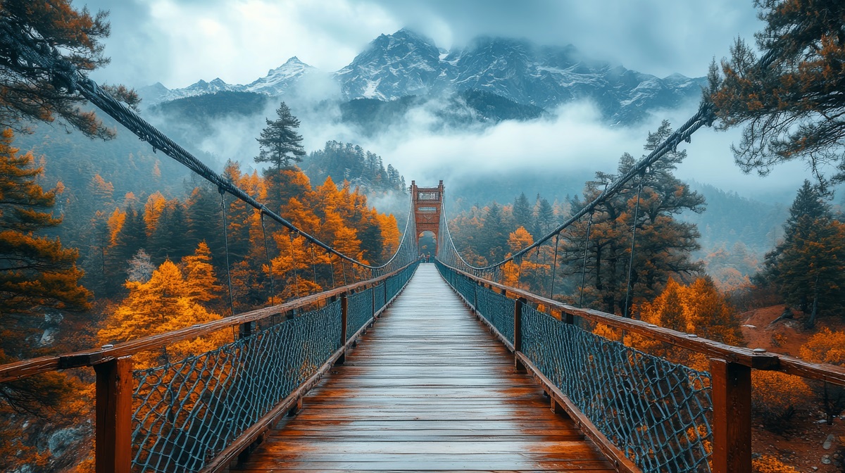 پل معلق چارلز کونن در سوئیس