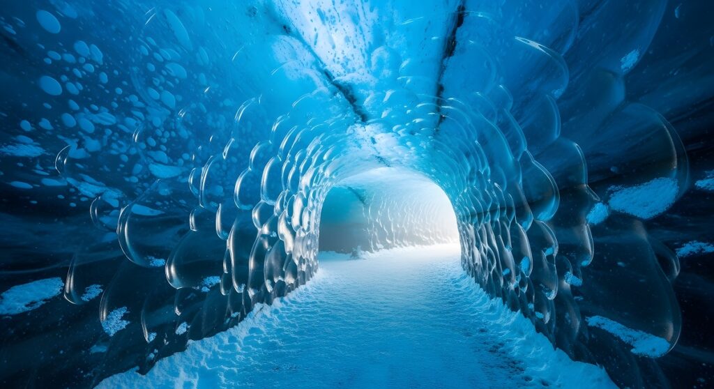 غارهای یخ‌زده مِر دو گلاس در فرانسه